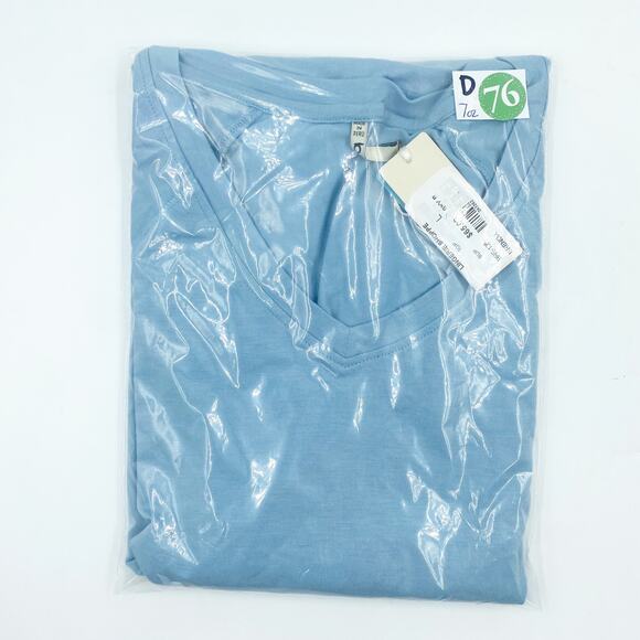 B Up BRENDA RELAXED SHORT SLEEVE RAGLAN TEE Lounge Sky Blue #BRE-105 Small NEW - Picture 5 of 9